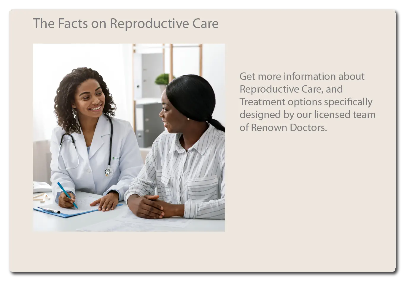The Facts on Reproductive Care